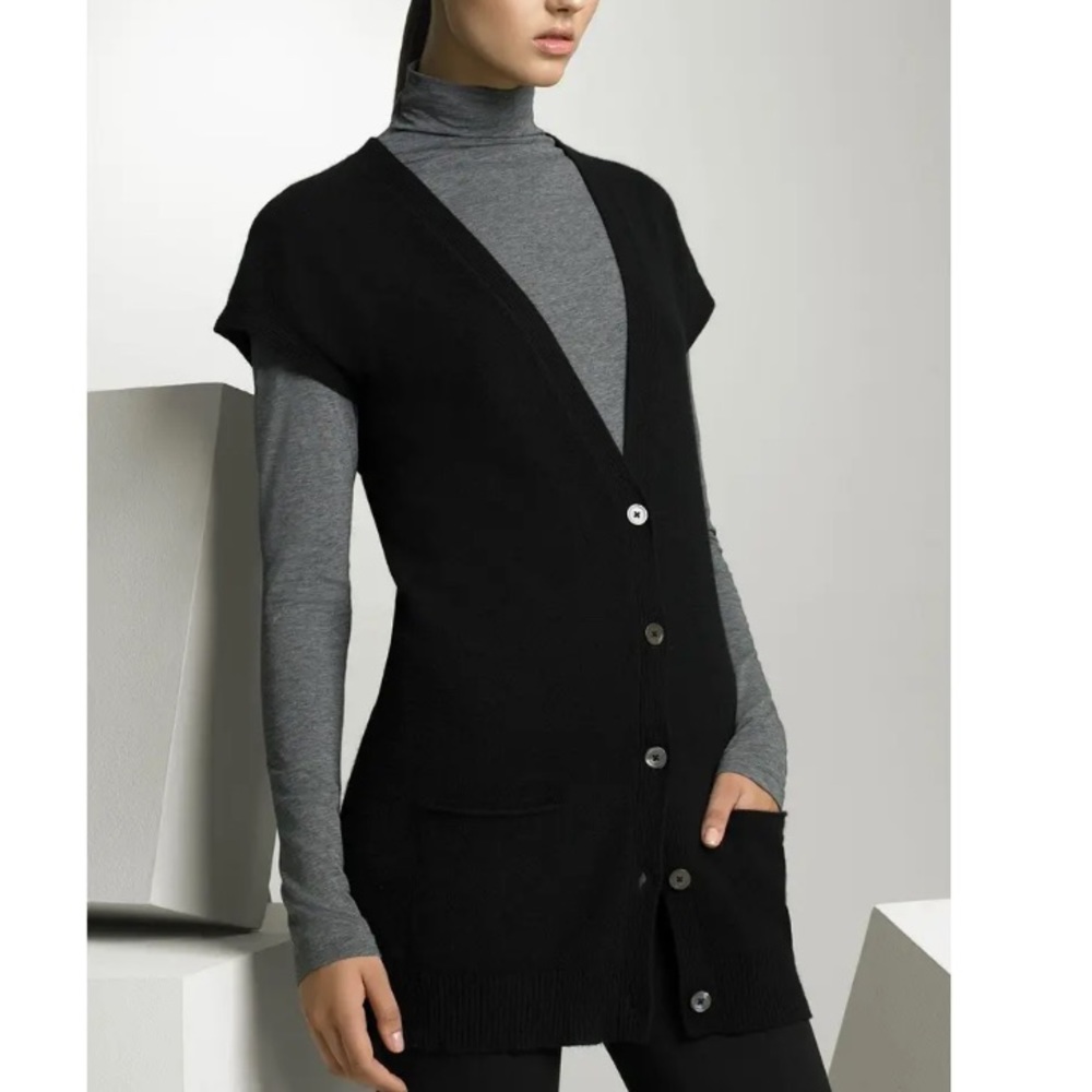 VINCE - 100% Cashmere Short Sleeve Cardigan